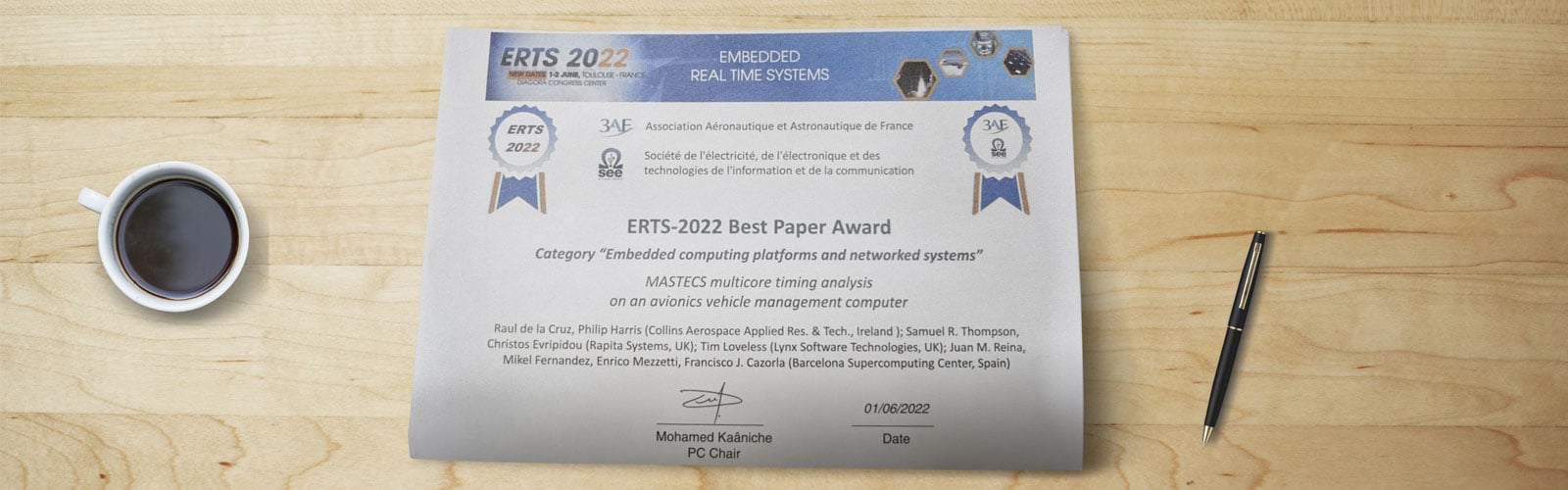 MULTICORE-RESEARCH-FROM-COLLINS,-LYNX,-RAPITA-AND-BSC-WINS-BEST-PAPER-AWARD-AT-ERTS