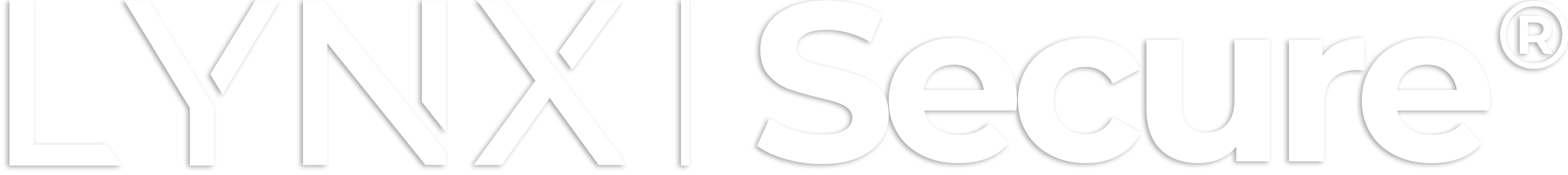 LynxSecure Logo drop shadow -white